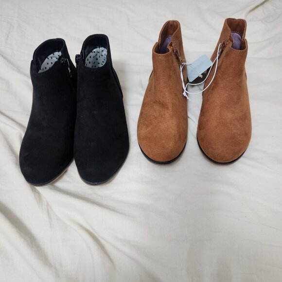 Cat & Jack girls booties size 13 black and tan - Picture 2 of 6